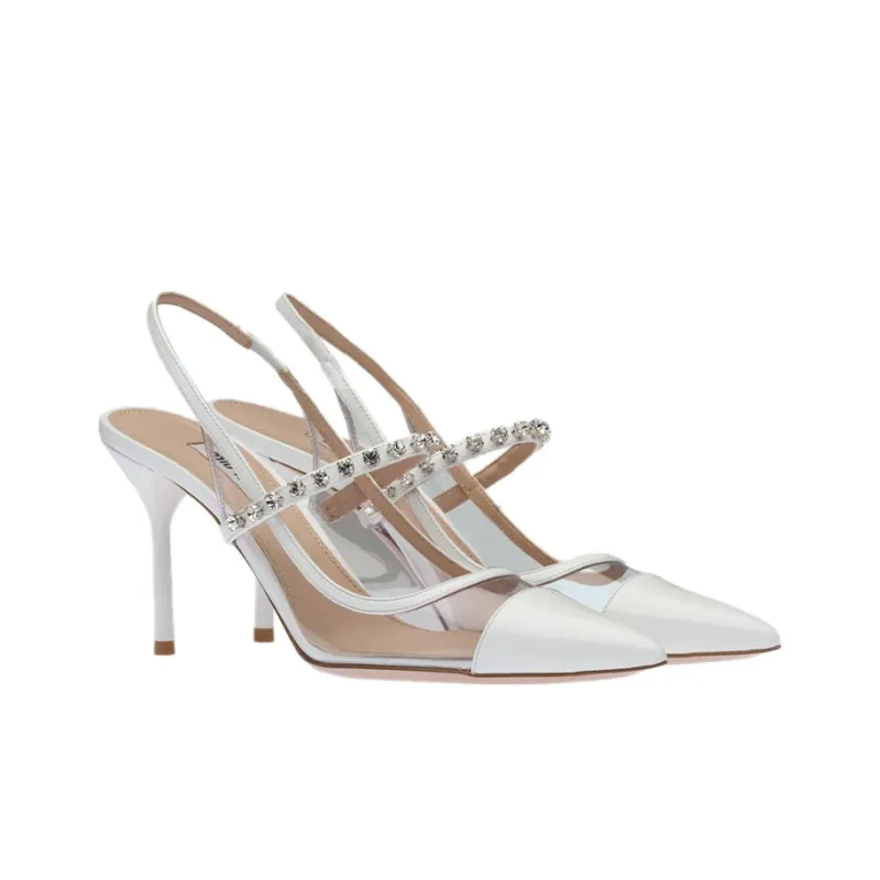 MIU MIU Slim Heel High Heels Women's White-2