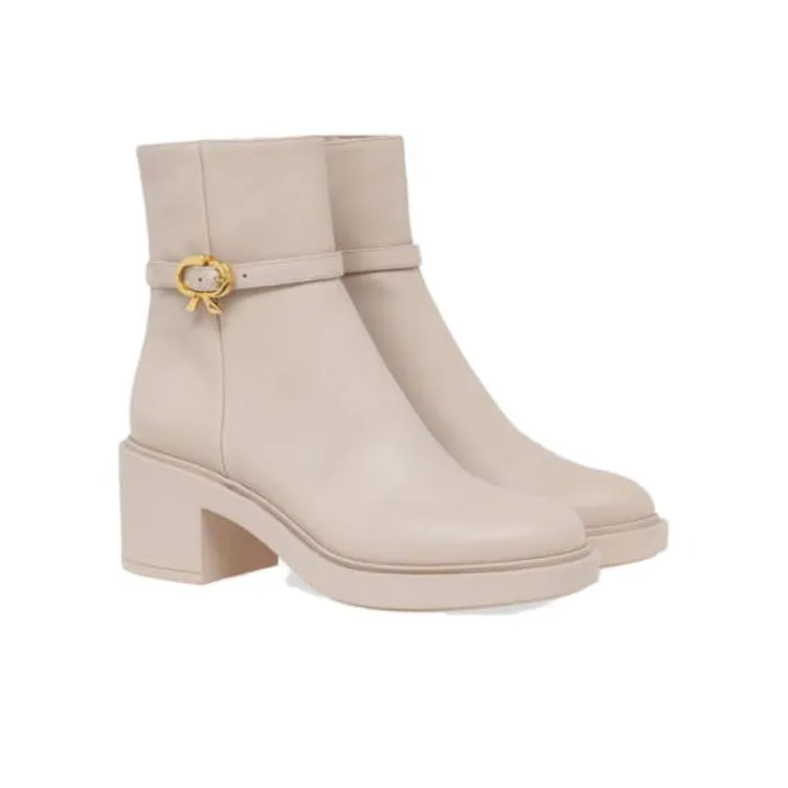 GIANVITO ROSSI Ribbon Dumont 45mm Leather Boots-2