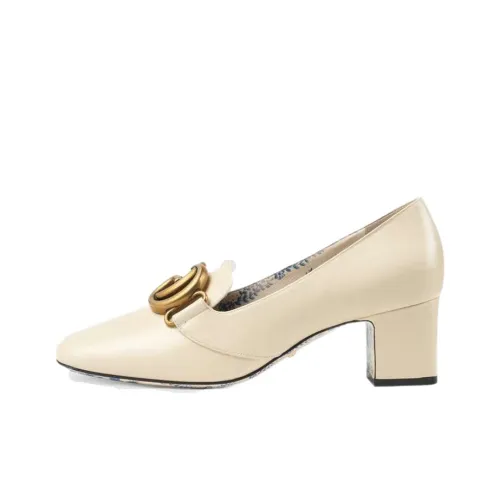GUCCI Leather Mid heel Pump With Double G