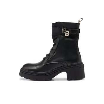 BOSS Monogram-plaque 80mm Leather Combat Boots