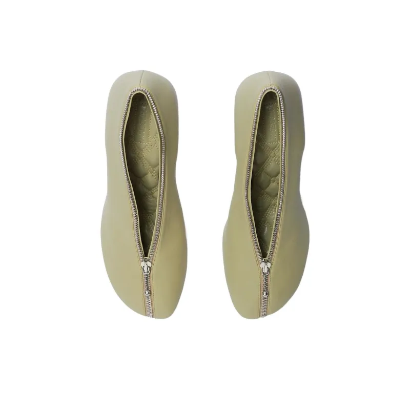 Burberry Slim Heel High Heels 10cm Women's Light Green-4