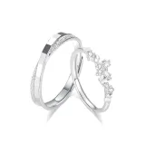 Mutual Support Couple Rings[S999 Fine Silver]