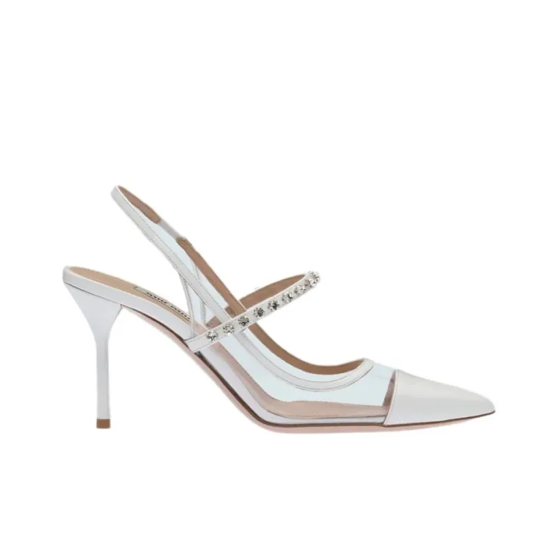 MIU MIU Slim Heel High Heels Women's White-1