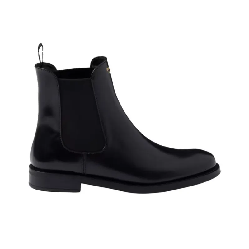 PRADA Short Chelsea Boots Women's Black-1