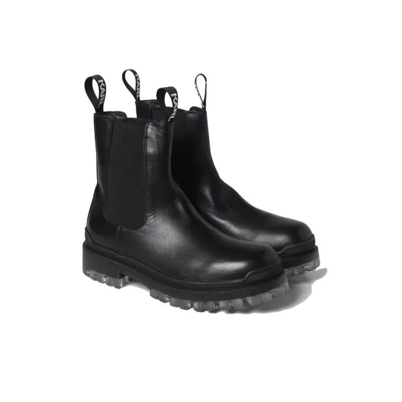 KARL LAGERFELD Short Chelsea Boots Men's Black-2