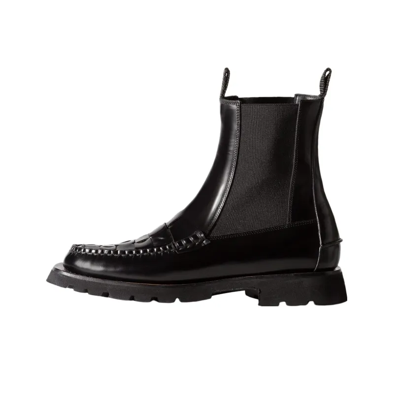 Hereu Interwoven-detail Leather Ankle Boots-0