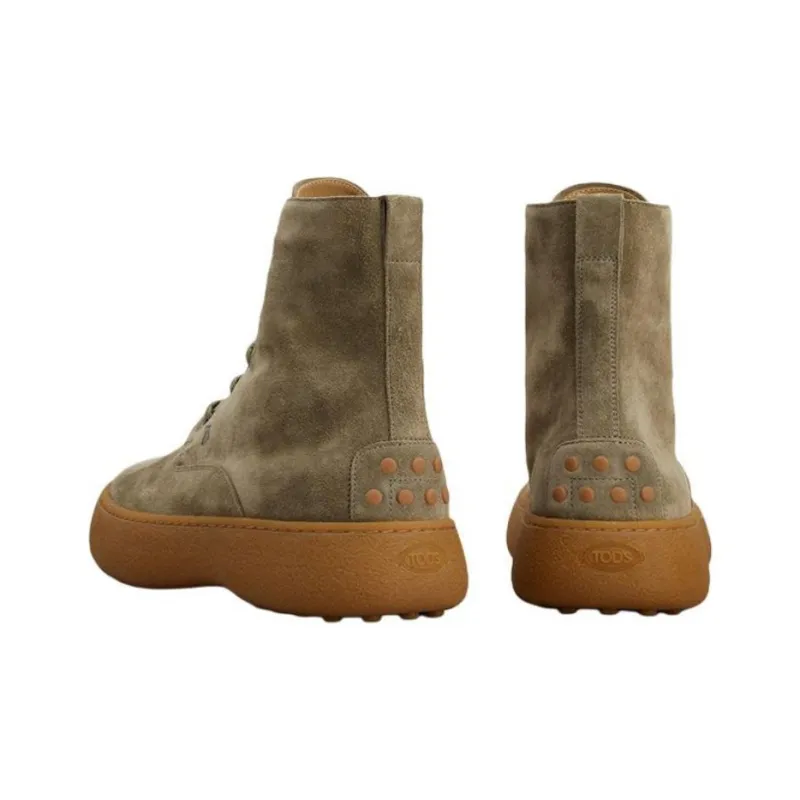 TOD'S W.G. Lace-up Leather Boots-3