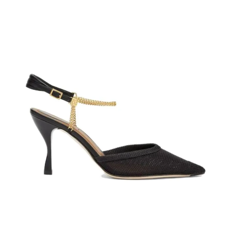 FENDI Colibrì Lite Slim Heel High Heels 8.5cm Women's Black-1