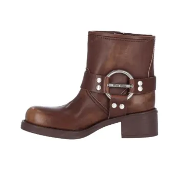 MIU MIU Ankle Boots 3cm Women's Brown
