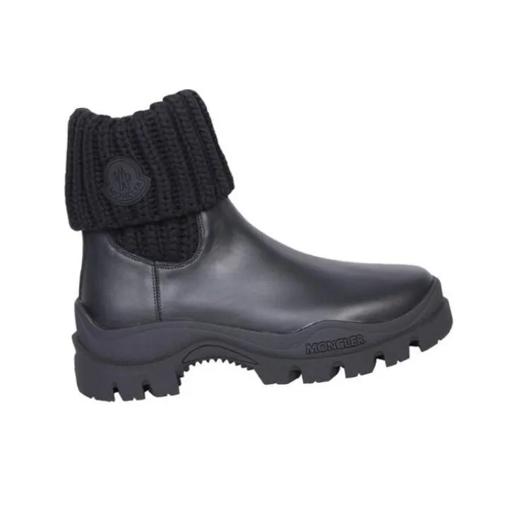 Moncler Knitted Panel Boots Women's-4