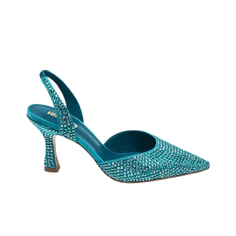 NICOLI Hayley High Heels 8cm Women's Blue-1