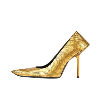 Balenciaga Knife High Heels Women's Gold