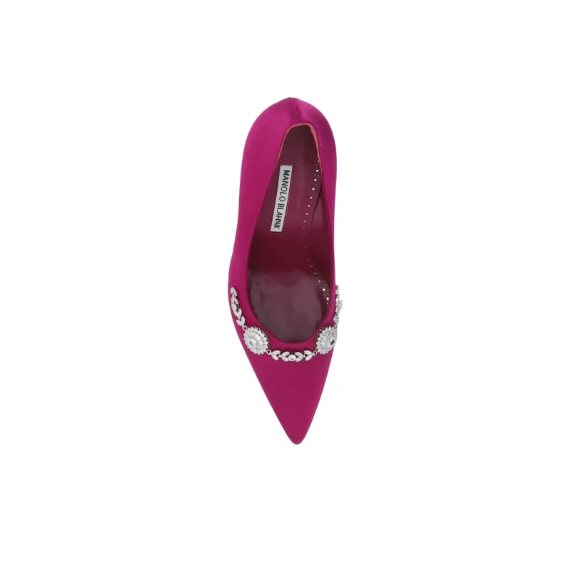 MANOLO BLAHNIK Lamik Slim Heel High Heels 9cm Women's Fuchsia-4