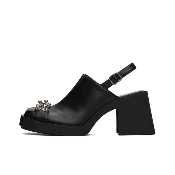 JUSTINE CLENQUET RAF Chunky Heel High Heels 8cm Women's Black