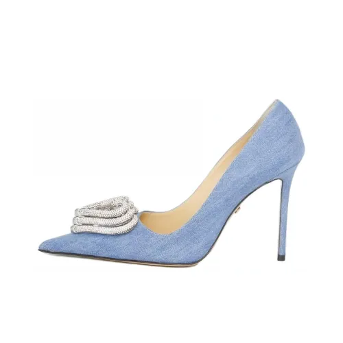 MACH & MACH Slim Heel High Heels 11cm Women's Blue