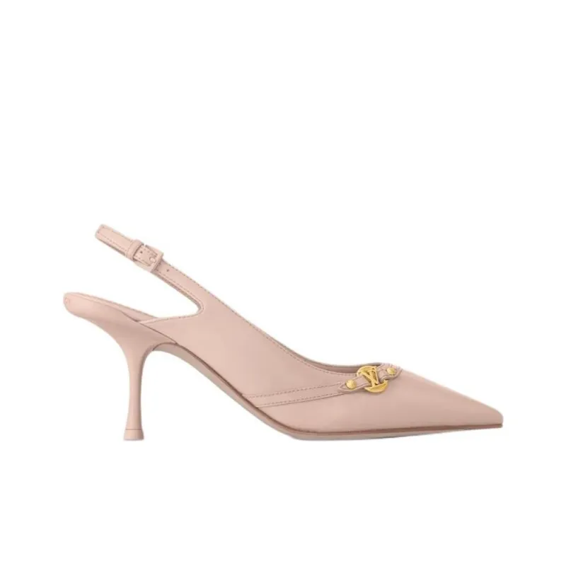 LOUIS VUITTON 6AM Slim Heel High Heels 5.5cm Women's Pink-1