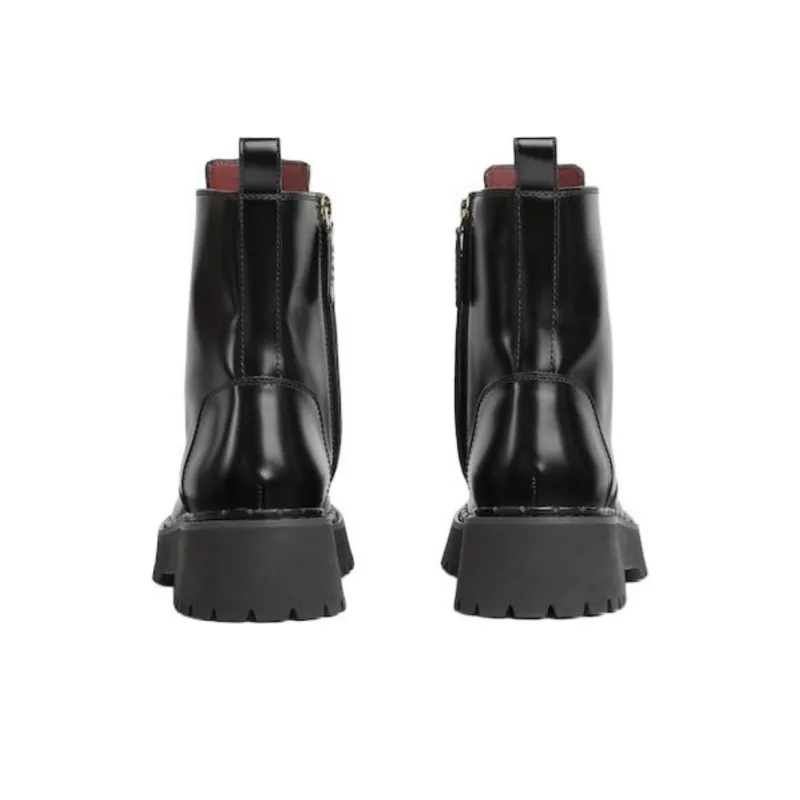 GUCCI Women's Web Ankle Boot 'Black' Women's-4