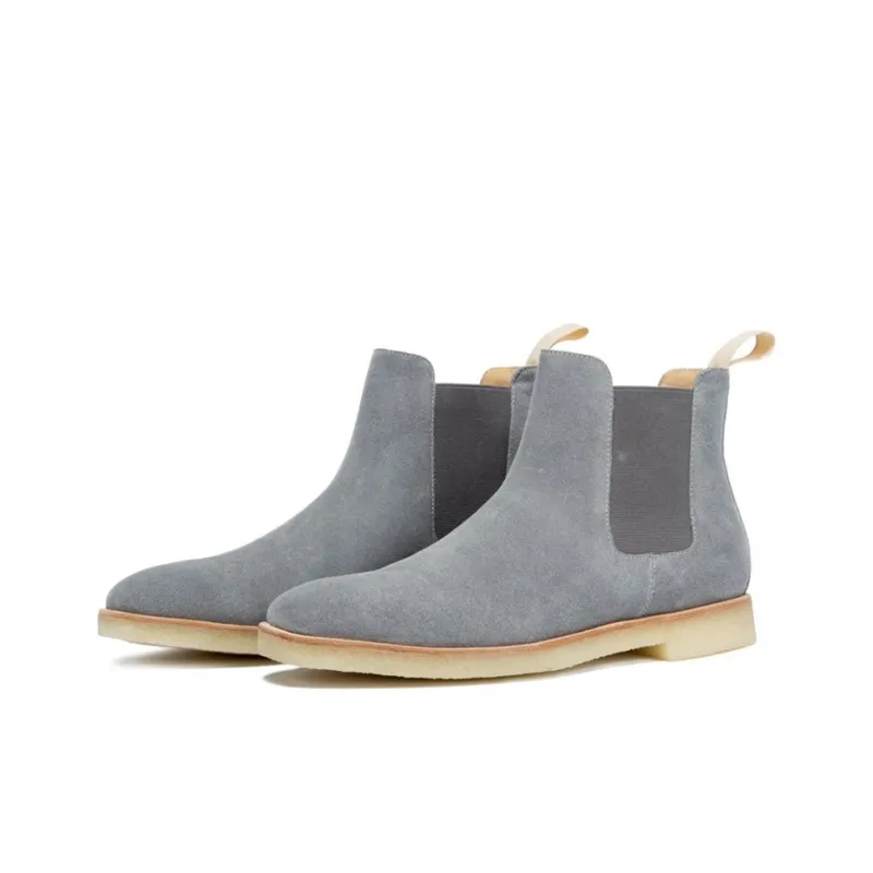 MASCAL Short Chelsea Boots Men's Gray-2