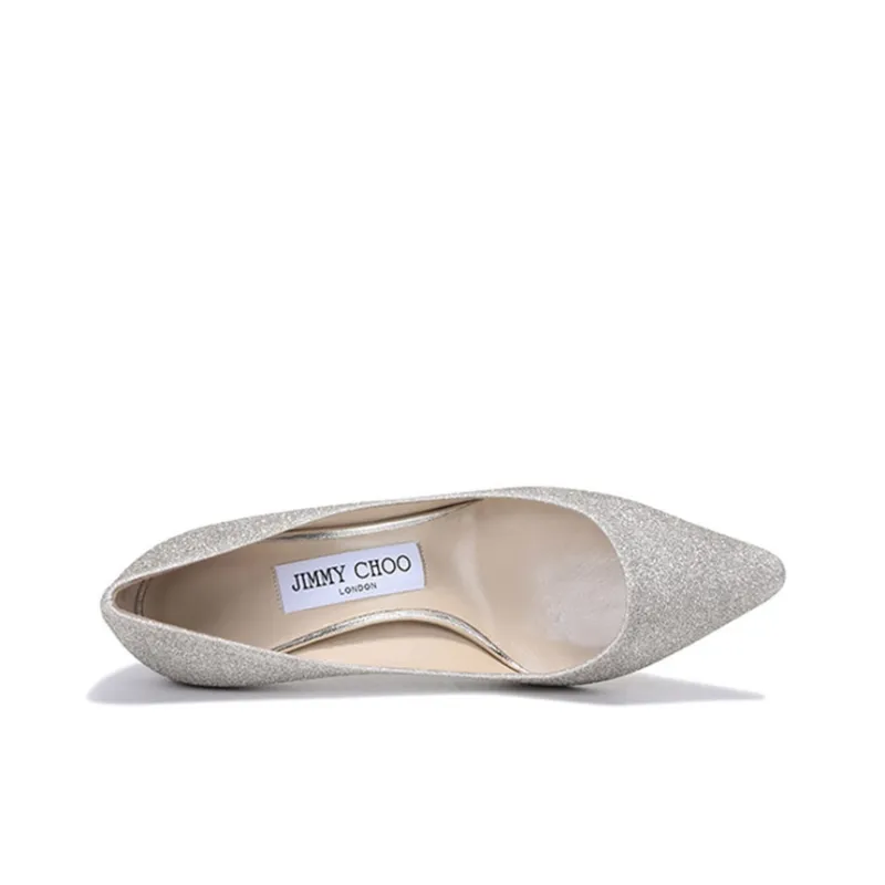 Jimmy Choo ROMY Zhou Yangjie High Heels 6cm Women's Platinum-4