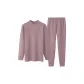 602 Mock Neck Purple Gray Men's