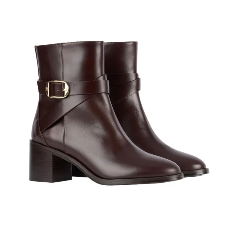 Stuart Weitzman/SW Esme Ankle Boots 6cm Women's Red Brown-2
