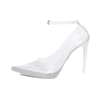 GCDS Slim Heel High Heels 12cm Women's Transparent