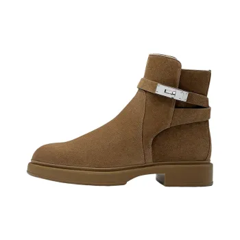 HERMES Veo Ankle Boots Men's Brown
