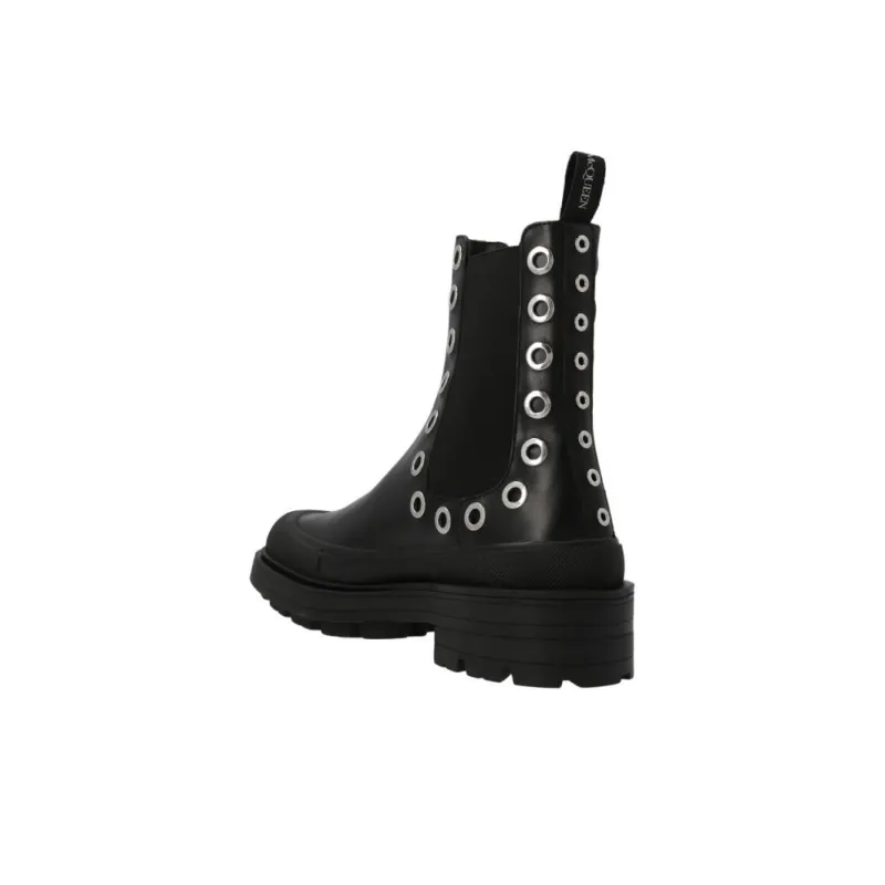 Alexander McQueen Stack Chelsea Eyelet Detailed Boots-2