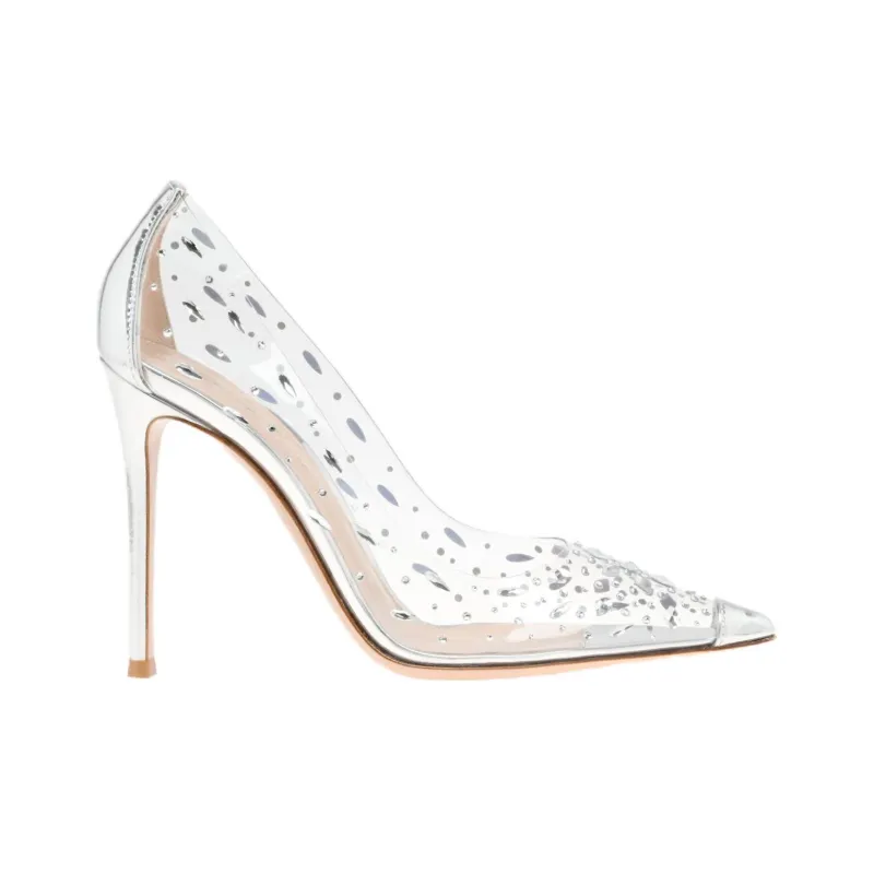 GIANVITO ROSSI Halley 105mm Crystal-embellished Pumps-1