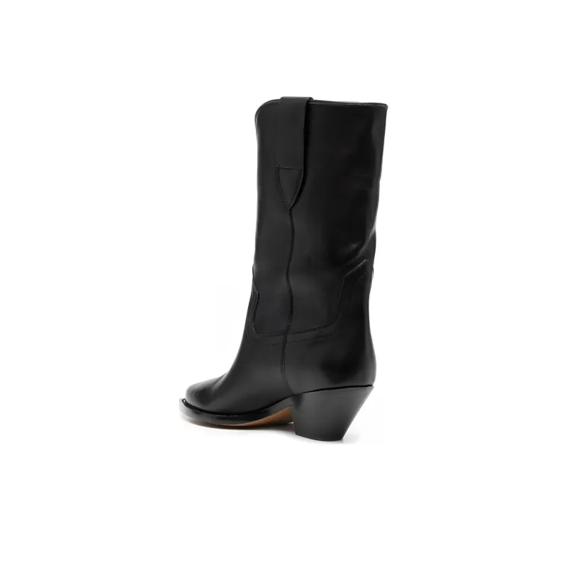 ISABEL MARANT Stud-embellished Leather Cowboy Boots-3
