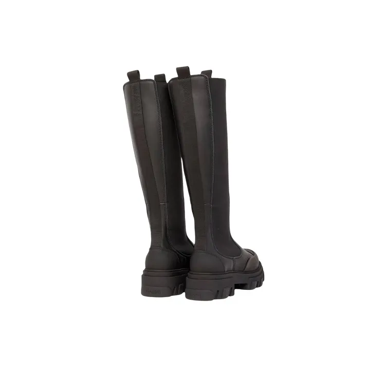 GANNI Knee-high Chunky Chelsea Boots-3