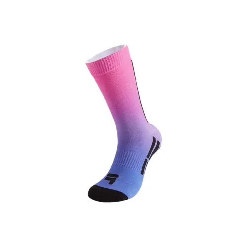 FILA FUSION FILA FUSION X Knee High Socks Unisex 1 Pack Micro Moon Red/Iris Deep Purple