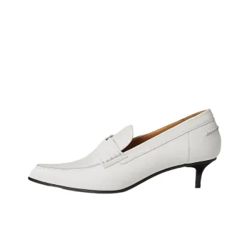 HERMES Glorious Slim Heel High Heels 4cm Women's White
