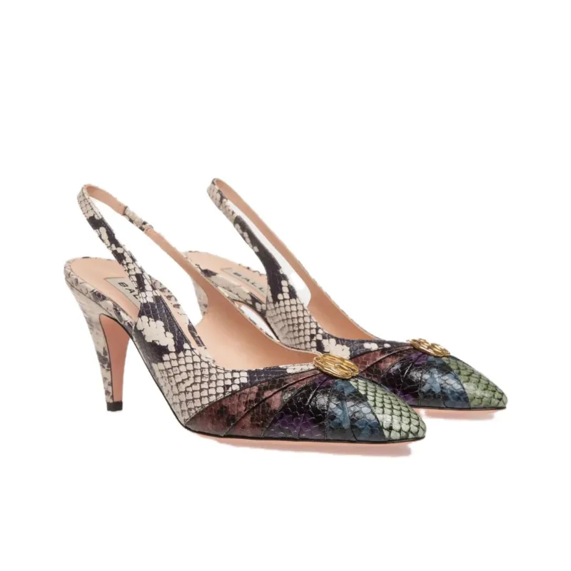 BALLY Snakeskin-effect Leather Pumps-3