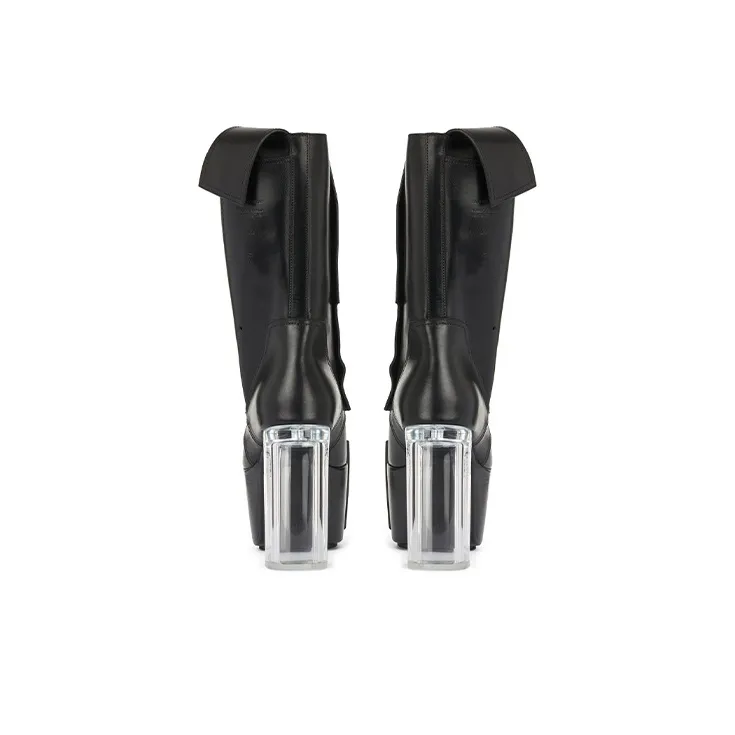 RICK OWENS/RO Ankle Boots 10cm Women's Black-3