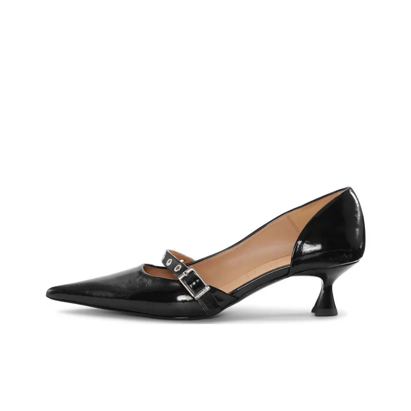 GANNI Eyelet-detail Kitten-heel Pumps-0