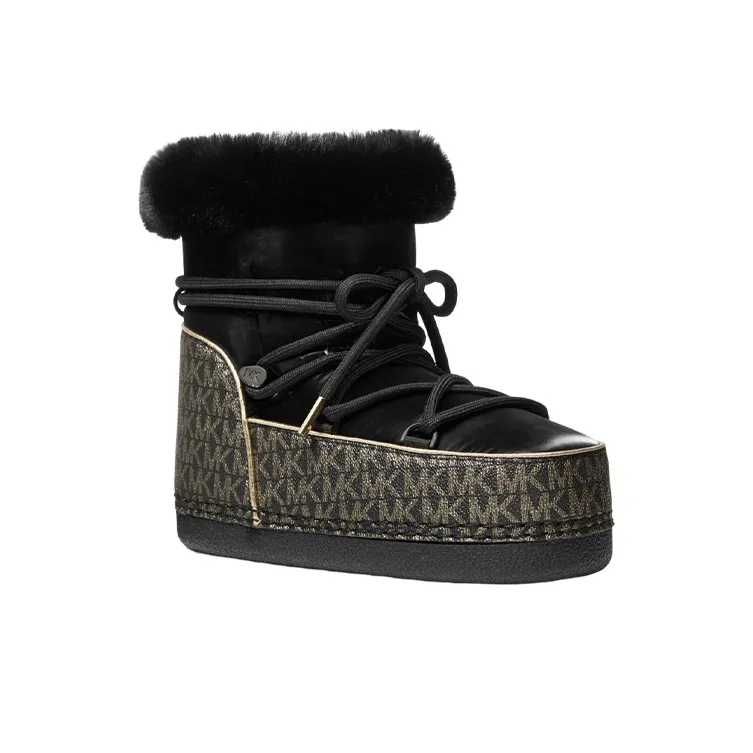 MICHAEL KORS Zelda Metallic Logo Snow Boots Women's-1