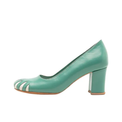 Sarah Chofakian Scarpin Andy Chunky Heel High Heels 5.5cm Women's Green
