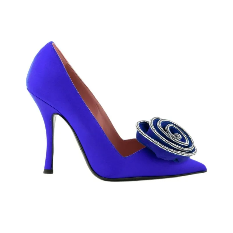 Les Petits Joueurs Marilyn Slim Heel High Heels 10cm Women's Blue-1