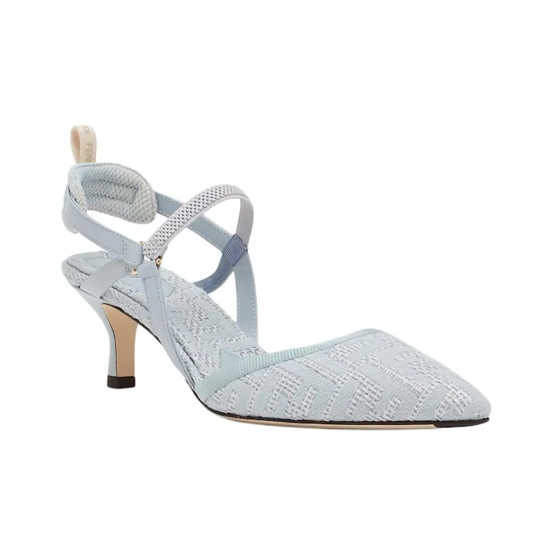 FENDI Logo Detailed Slingback Pumps-2