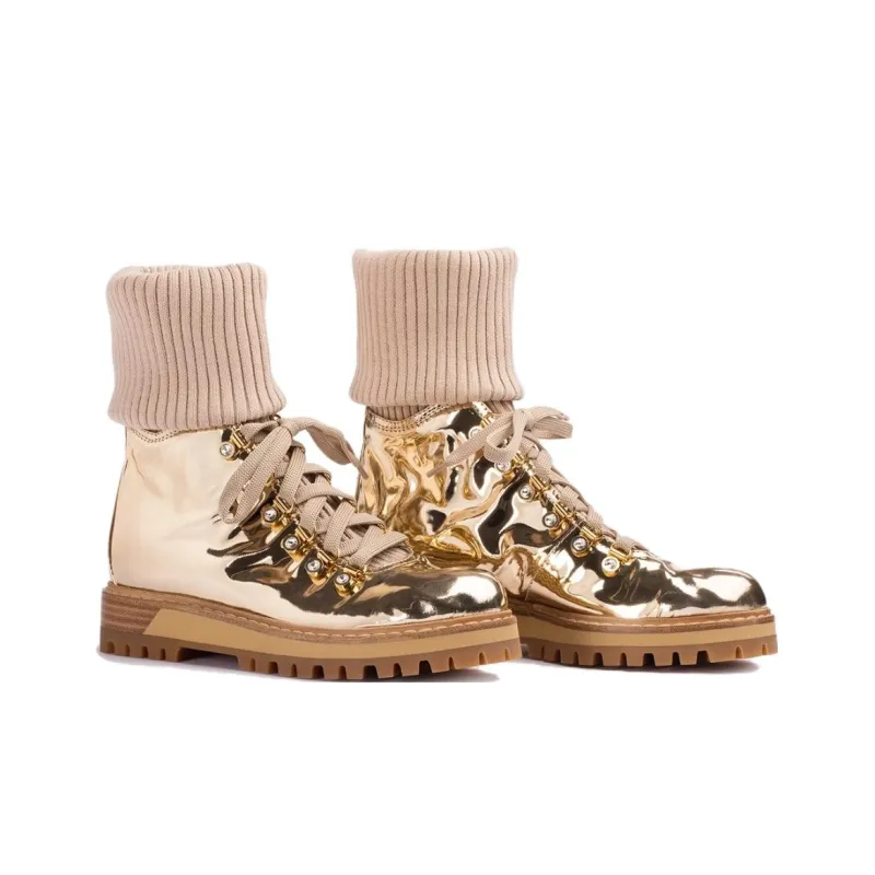 Le Silla St. Moritz Ankle Boots 4cm Women's Gold Brown-3