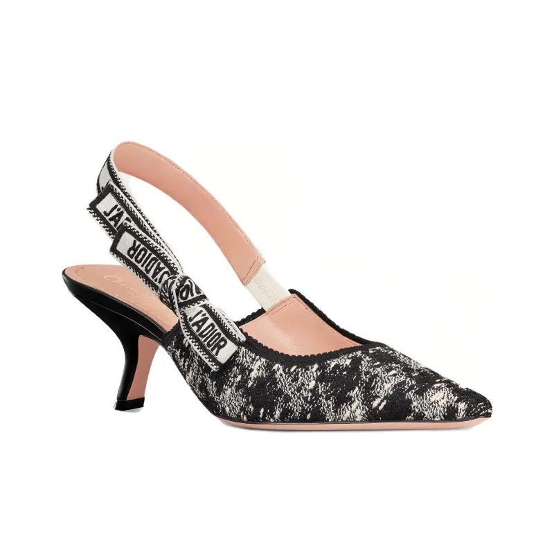 DIOR J'Adior Slim Heel High Heels 6.5cm Women's Black White-2