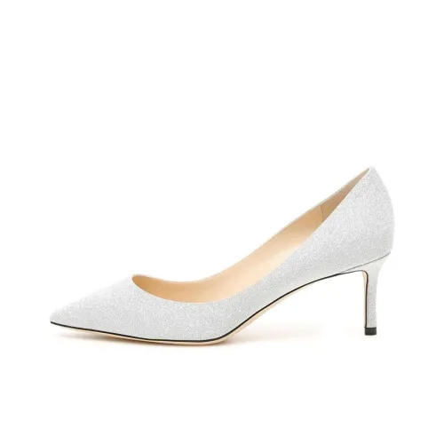 Jimmy Choo ROMY Slim Heel High Heels 6cm Women's Silver
