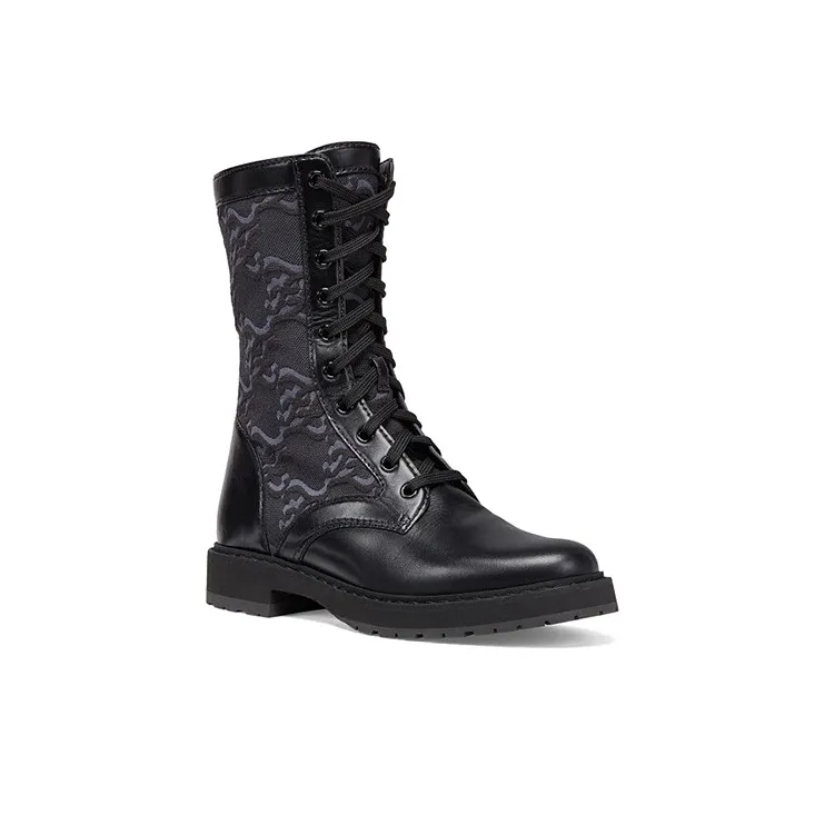 FENDI Women's Leather Biker Boot 'Black'-1