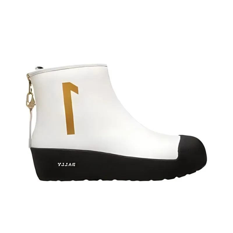 BALLY Winter Gold Ankle Boots Women's White-1