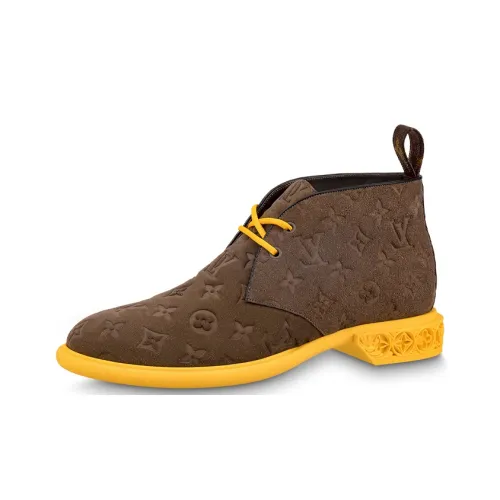 LOUIS VUITTON Formal Ankle Boots Men's Brown