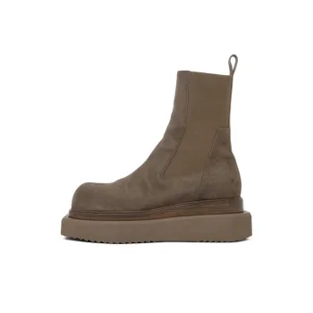 RICK OWENS/RO Beatle Turbo Cyclops Short Chelsea Boots Men's Gray