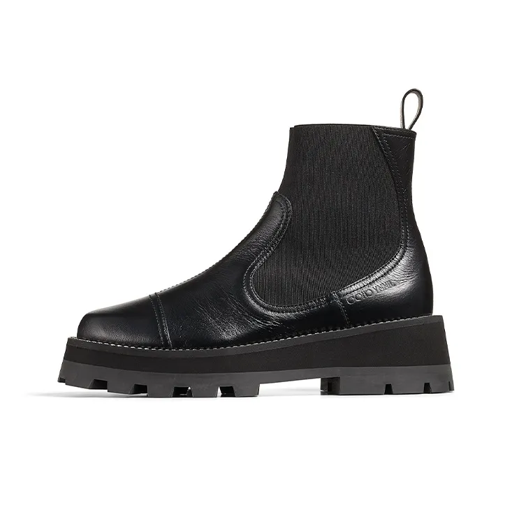 Jimmy Choo Clayton FLAT Chelsea Boots Women's Black-0