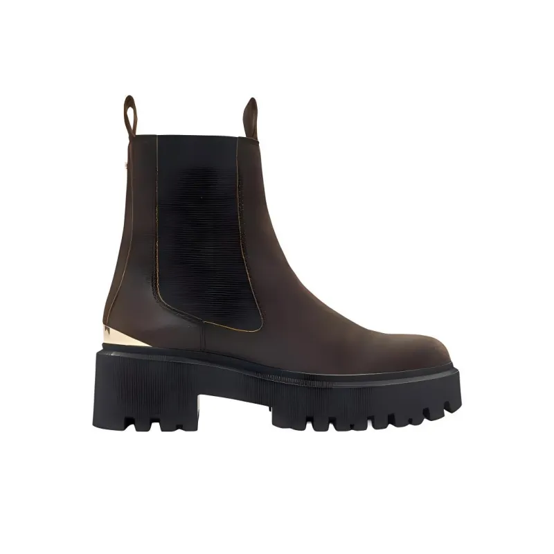 Maje Short Chelsea Boots Women's Brown-2