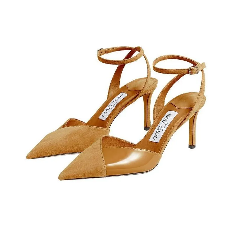 Jimmy Choo Slim Heel High Heels Women's Camel-2